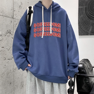 纯棉连帽卫衣男大码运动帽衫宽松薄WY2338-P35 加绒款-P40图片