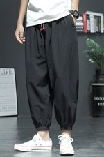 2021秋季新男棉麻宽松亚麻沙发墙日系大码休闲裤九分裤K2009-P35，男装休闲裤，电商A001