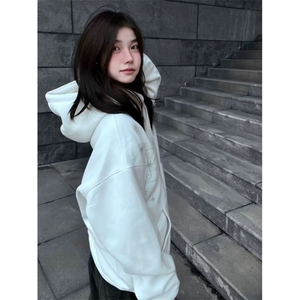 重工刺绣卫衣男女小众设计感休闲潮百搭外套常规P52加绒P57图片