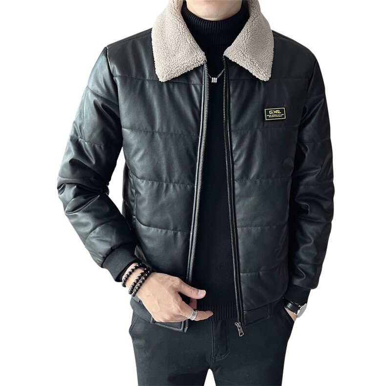 直播新款棉衣男羊羔绒皮棉衣店主风男装棉服皮衣PY989-P85,男装棉衣,星座1207-1
