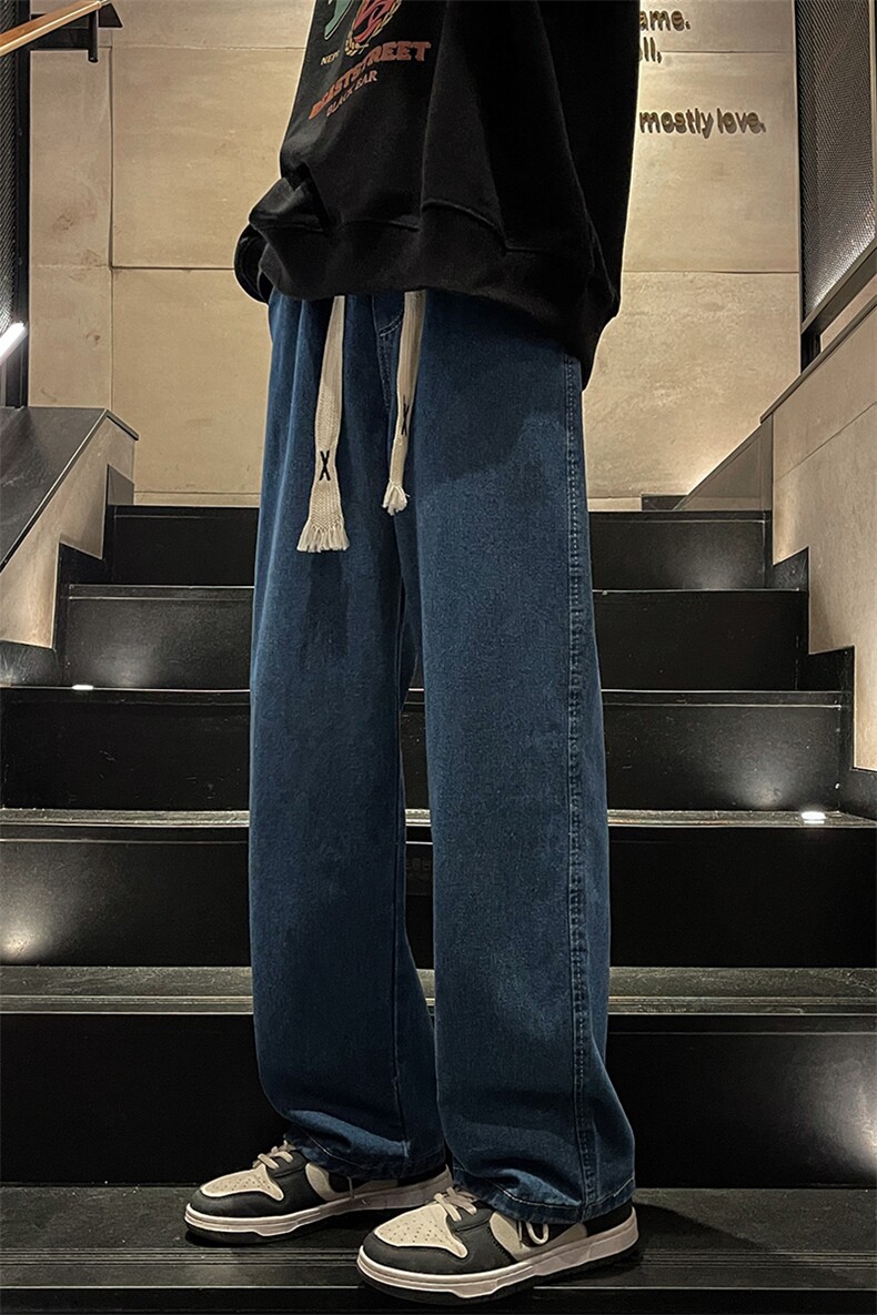8XL-M牛仔裤男士直筒宽松特大码胖子阔腿裤男款长裤NZ110-P45控58,男装牛仔裤,电商D206-1