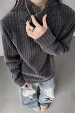 鱼骨纹斜领拉链卫衣男加绒打底衫XZ514-2-HWY69-常规P23加绒P28，男装T恤，星座514-2(原B239)