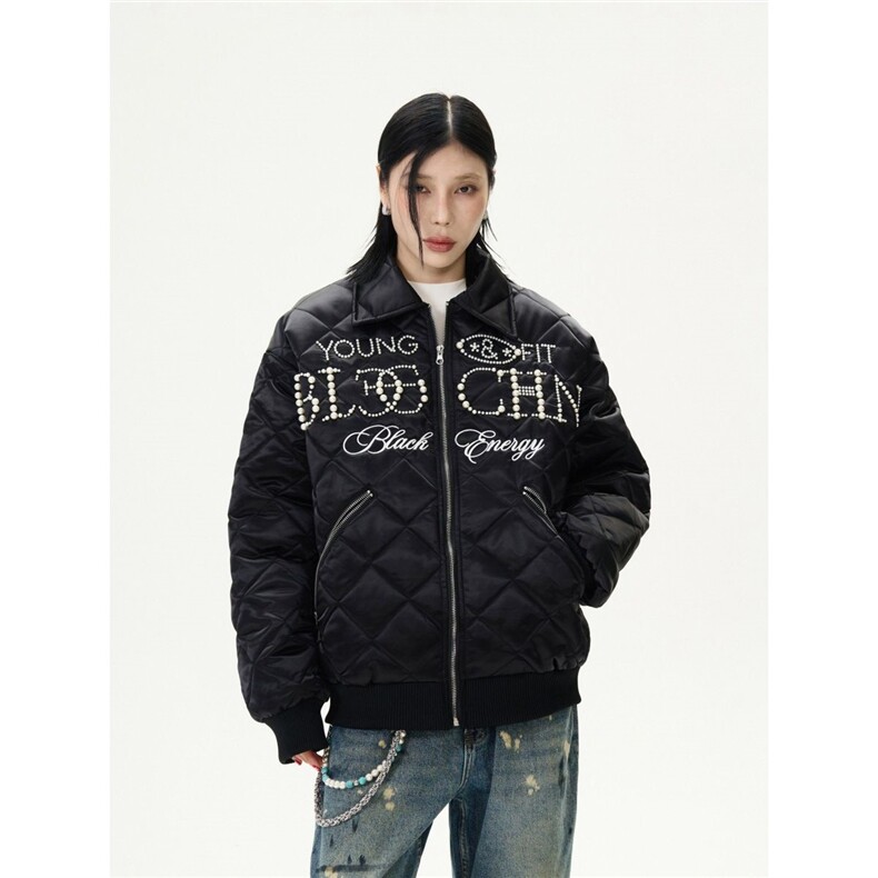 1506/QLE93330/P99高街拼接面包服皮棉袄，鞋类箱包手腕包，星座1506