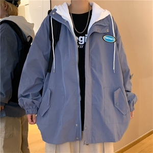 秋冬新品宽松街头运动风棒球服班服连帽夹克外套男装 W1571-P55图片