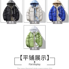 秋冬季棉服男款2026新防水防风防寒保暖时尚潮流百搭外套062/P76，男装棉衣，星座506B