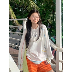 美式高街解构工艺速干长袖T恤衫男女款防晒上衣户外运动骑行服潮，男装防晒衣，电商A443