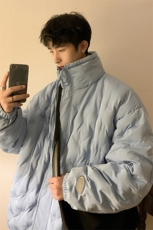 1定制面料棉衣男港风半高领棉服男外套男8707P125控168，男装棉衣，星座226-2