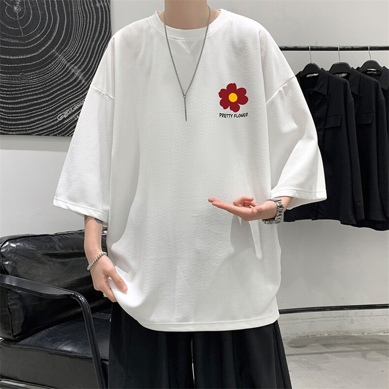 Q11257-P30春夏季七分袖t恤男大码五分袖男短袖中袖大皂风,男装T恤,电商A040