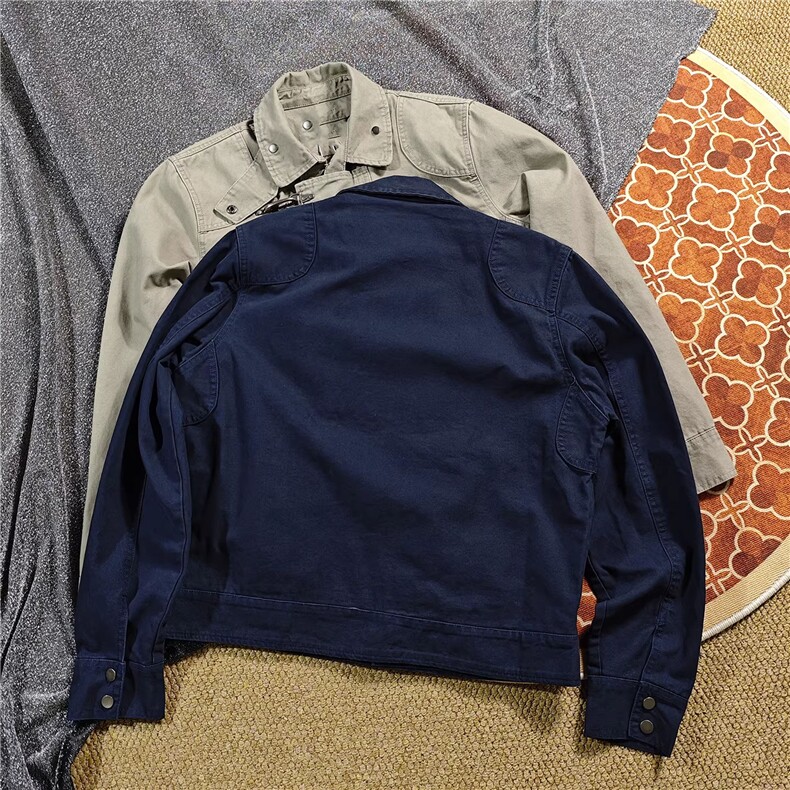 JK727-尺码M-3XL-P90-现货！解构拼接飞机扣夹克复古做旧短款外套,男装夹克,星座1811B
