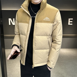 冬季新款立领皮羽绒服男 拼接短款外衣 保暖羽绒外套Y23982-P145图片