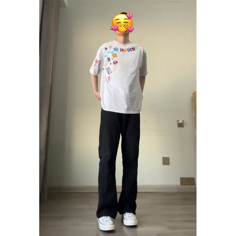 【有货】BK900CC-特P28美式涂鸦卡通印花短袖T恤男女,男装T恤,星座1007（原301D）