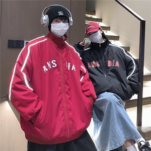 情侣装冬装 反光宽松男士棉衣韩版百搭情侣棉服外套G1030 P118 男图片