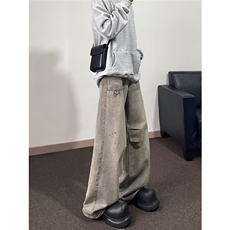 水洗泼墨牛仔裤男春秋款美式复古B0052P52，男装牛仔裤，星座1116-2