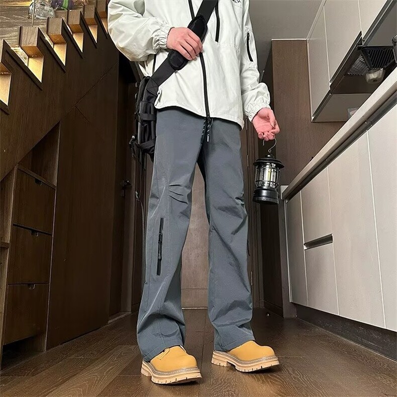 冲锋裤春秋季款男款防风防水潮美式vibe裤子户外机能直筒长图片