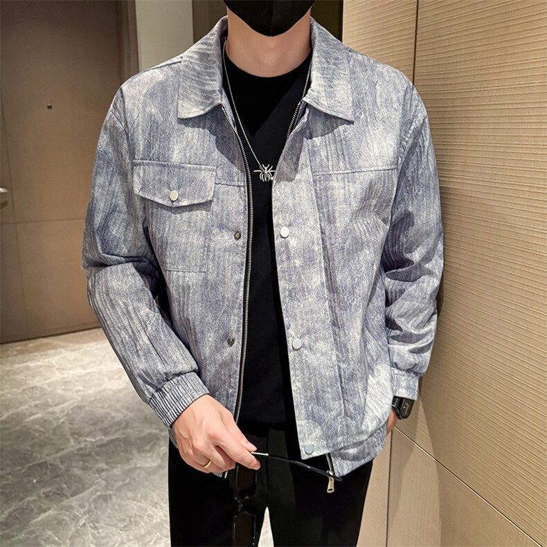 潮流皮衣外套男春秋季复古百搭拉链宽松机车服pu皮夹克潮JK2511,男装夹克,星座301B-1