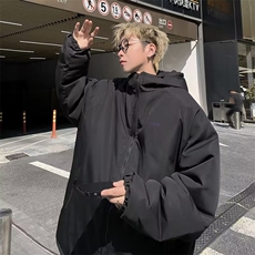 棉服男韩版潮流加厚连帽高街帅2024冬季in宽松棉衣外套MF077-P85，男装棉衣，星座412-3