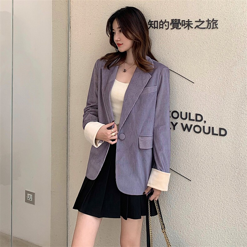 西装长袖个性干练气质简约百搭2021年秋季时尚一粒扣,女装西装,寒都衣屋