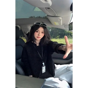 雪尼尔长袖T恤男女设计感立领POLO衫情侣内搭打底衫卫衣WYX07图片