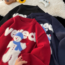 现货1W圣诞款圆领毛衣时尚休闲男装新款M811-P65控88，男装针织衫/毛衣，星座608(原A046)