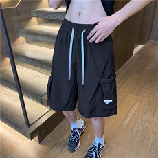 抖音品质夏季新款潮流冰丝透气宽松短裤B315-K24146-特p30控58，男装牛仔裤，电商B315