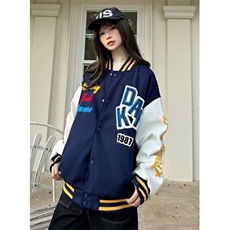 开春美式复古潮学院风字母刺绣棒球服男宽松夹克外套J689，男装夹克，星座1116A（原606A-3）