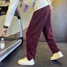 社会小伙秋冬新款呢子裤条纹休闲裤长裤卫裤店主风2281-P65，男装休闲裤，星座313B-2(原星座309A-2)