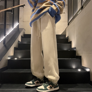 麂皮绒羊羔毛束脚长裤楼梯景M~5XL XZ604-KP87-P65控78图片