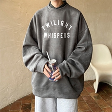 早秋~2024秋冬新款男士麂皮绒圆领卫衣字母印花长袖WYJP111特P35，男装卫衣，电商B220