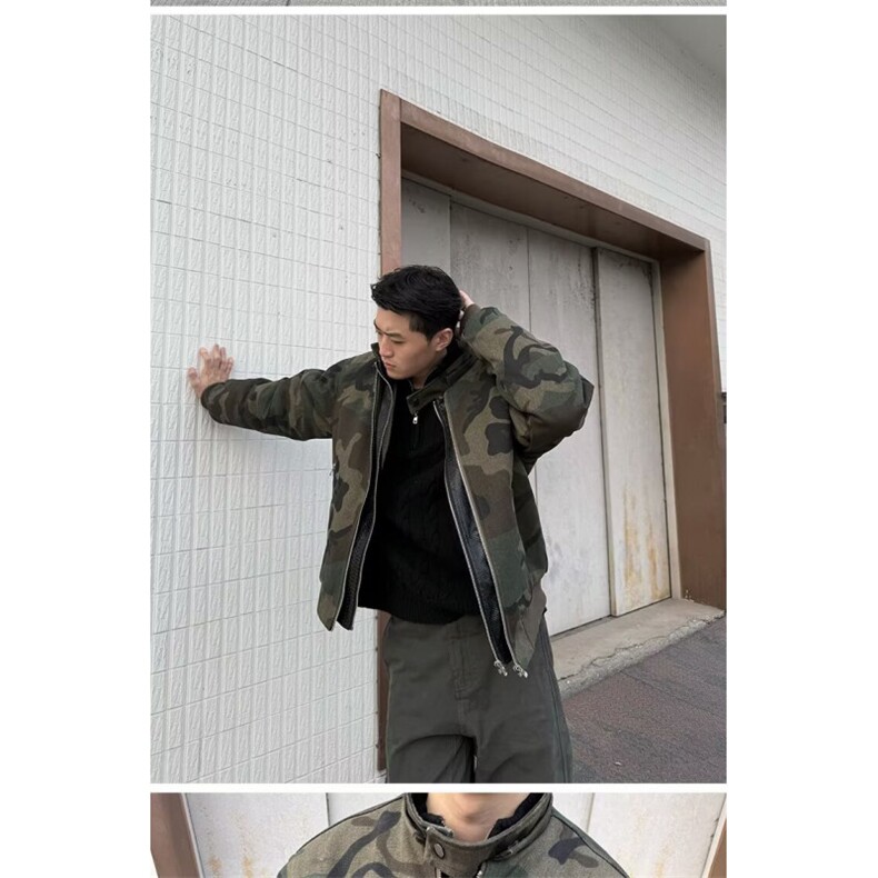 外贸迷彩工作服男士春秋季宽松立领户外干活穿的工衣休闲男装外套,女装短外套,四季星座505