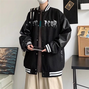 潮流夹克潮男春季棒球领夹克J8053P55图片