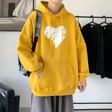 L2611P48韩版ins男士学生宽松运动连帽卫衣秋冬加绒情侣外套，男装卫衣，星座510A-1