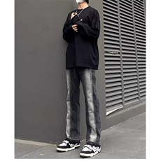 美式男复古牛仔裤痞帅炸街窄版显瘦裤子渐变小个子Z8817P44，男装牛仔裤，星座1112-1
