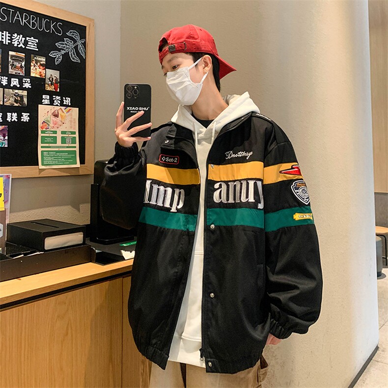 Wt221-P62美式机车刺绣宽松夹克,男装夹克,星座1501-1