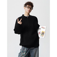 8798-P482025年秋冬新款休闲毛衣男士时尚长袖宽松针织衫上衣，男装针织衫/毛衣，电商A113