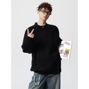 8798-P48 2025年秋冬新款休闲毛衣男士时尚长袖宽松针织衫上衣图片
