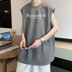 量大优可提供视频2024夏美式麂皮绒背心HD019-1-BP2448-P18，男装背心/马甲，电商019-1