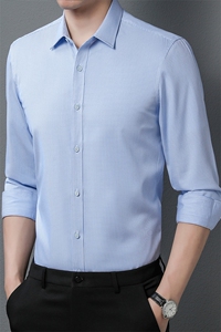 DN52237男式服装2023年秋新款衬衫男长袖翻领休闲四季可穿衬衣P60图片