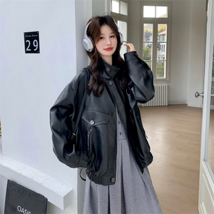 复古廓形皮衣C016-608-P185-K298,吊带背心连衣裙3093-P125-K208图片