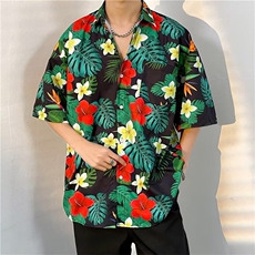 夏威夷风三亚旅游短袖花衬衫男海南岛休闲沙滩服T5108-P26，男装衬衫，星座1109-3