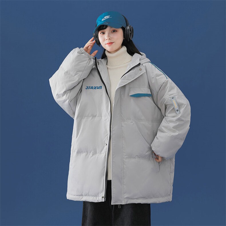 港风ins羽绒服男女同款带帽字母印花白鸭绒Y5813-P190【特价】,男装羽绒服,电商A007