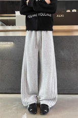 运动风秋冬宽松垂感休闲裤男秋冬潮流休闲宽松设计感卫裤特P52，男装休闲裤，电商B319