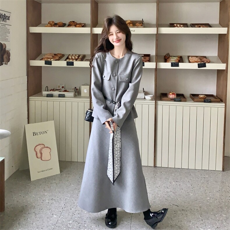 新品春装2026小香风+半身裙两件套2C116-6607-P199-K318,女装套装/套裙,2C116