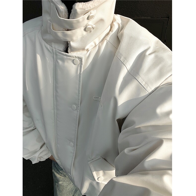 冬装美式复古羊羔毛翻领棉服飞行夹克棉衣加厚外套男H1031P128,男装夹克,电商A341
