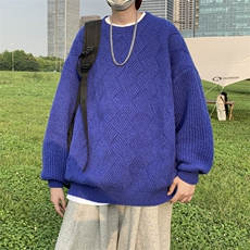 2023秋冬毛衣条纹港风文艺青年打底衫宽松上衣休闲M1047P42，男装针织衫/毛衣，星座512-2