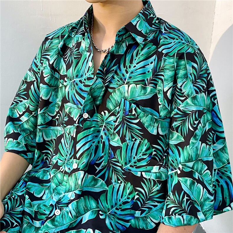 夏威夷风三亚泰旅游短袖花衬衫男休闲沙滩服T5107-P26,男装衬衫,星座1109-3