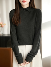 2025年秋季时尚百搭通勤简约休闲羊毛衫，女装羊毛衫，暖圣羊羊绒