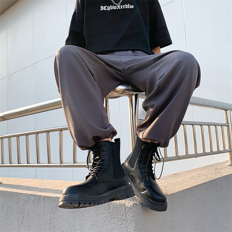男2022新款休闲裤西裤个性纯色拉链百搭裤子高品质款K962P45,男装休闲裤,星座1116-2