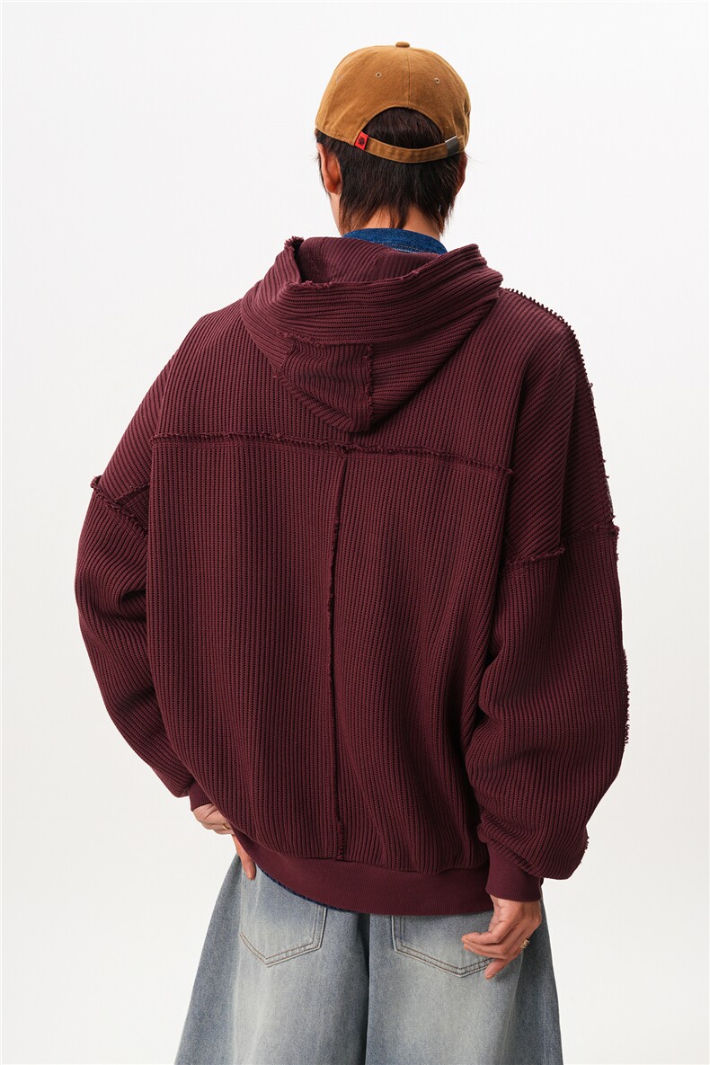 6XL-M美式基础百搭设计感小众宽松连帽卫衣男WY52-P60,男装卫衣,电商D206-1