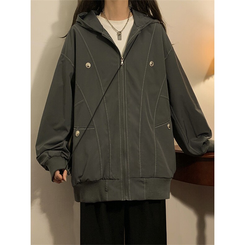 XZ102B-1春秋季宽松/连帽休闲外套潮夹克JK2537-P75，男装夹克，星座102B-1