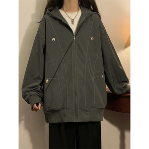 XZ102B-1春秋季宽松/连帽休闲外套潮夹克JK2537-P75，男装夹克，星座102B-1